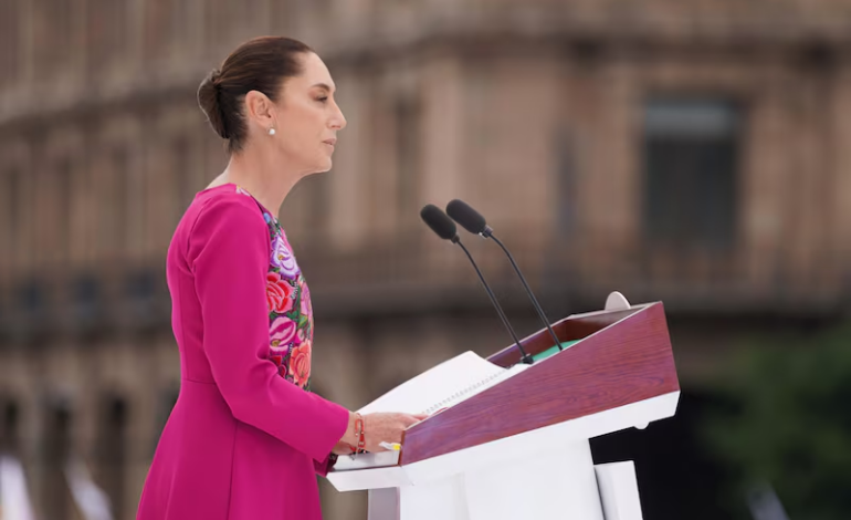 Sheinbaum envía un mensaje a Trump en discurso tras 100 días de Gobierno en México